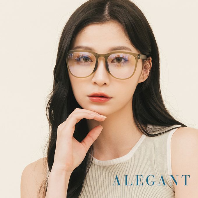 ALEGANT - 樂讀時尚多功能胡克綠TR90輕盈氣墊感折疊款方框UV400濾藍光眼鏡