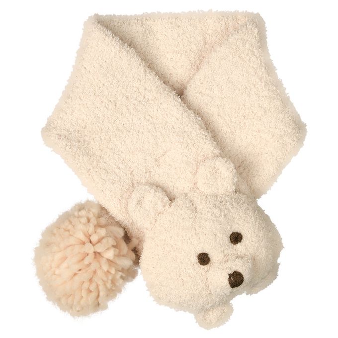 akachan honpo - 圍巾 毛茸茸-動物-象牙白色