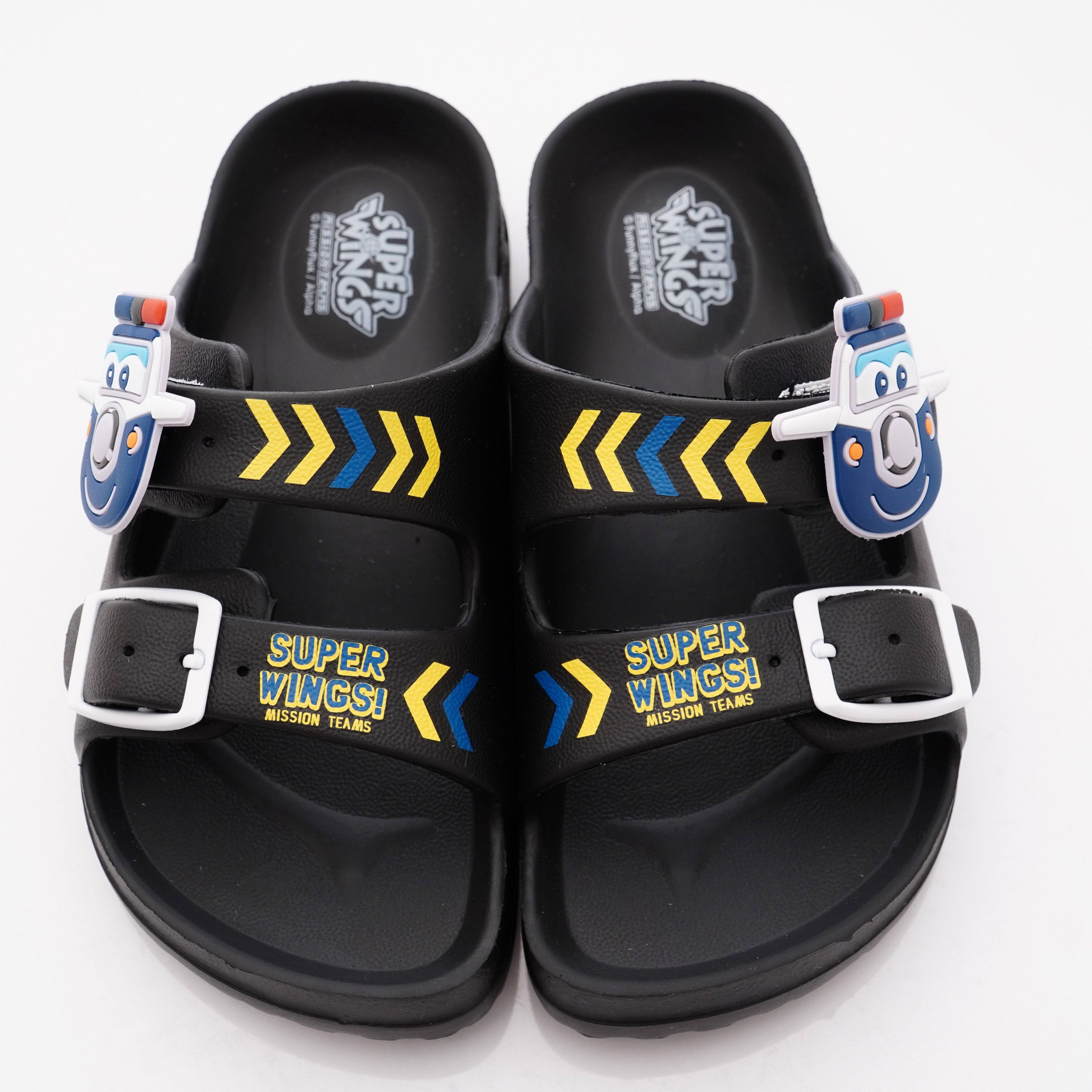 Super Wings - 超輕量休閒涼鞋/拖鞋(中小童段)-黑-S204706黑