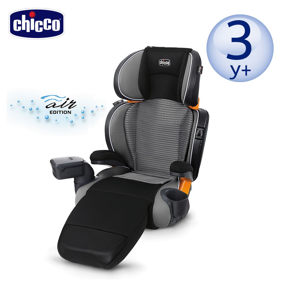 義大利 chicco - KidFit Zip Plus成長型安全汽座Air版-典藏黑