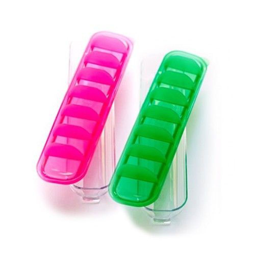 澳洲 Qubies - 副食品分裝盒-2入組-粉色+綠色