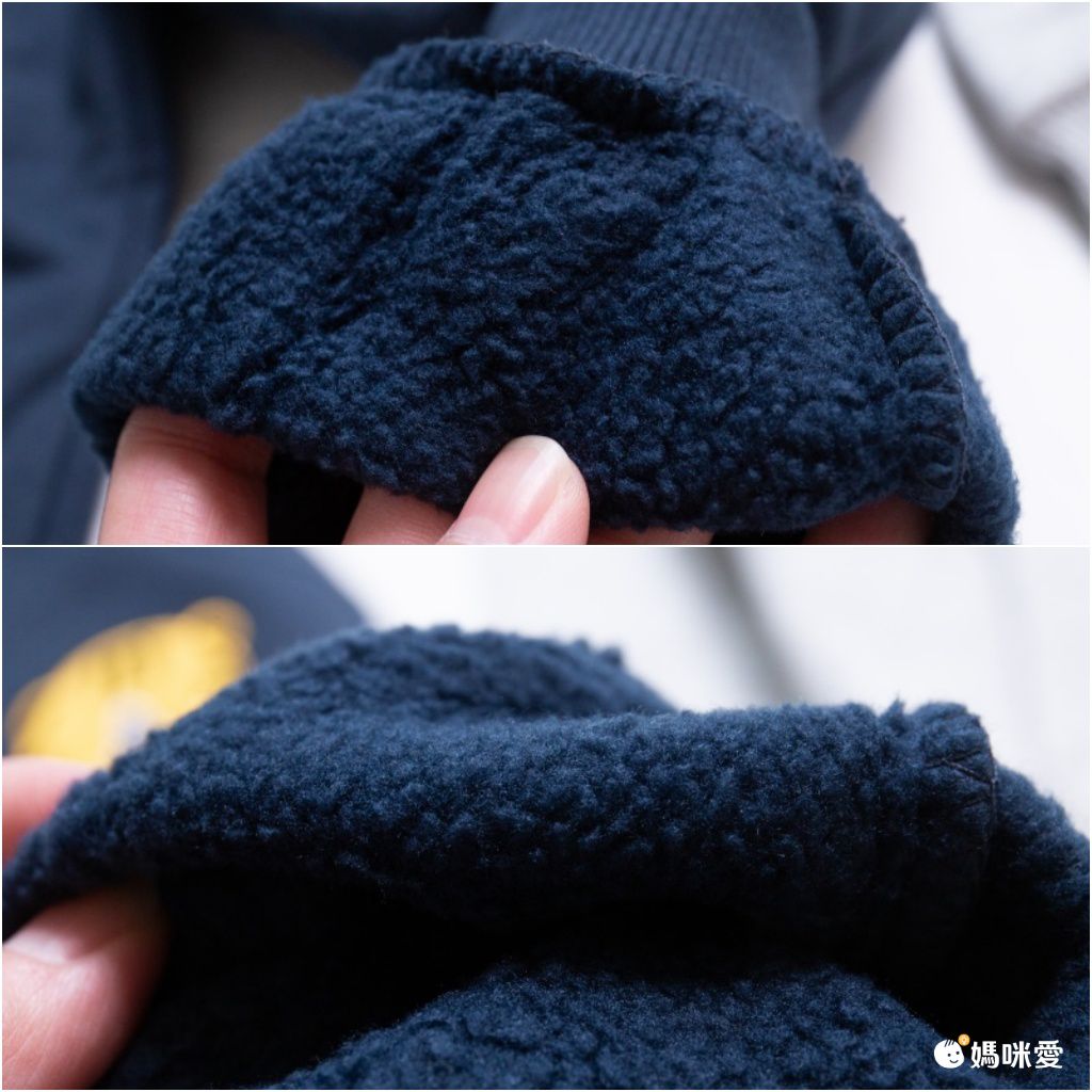 加絨棉混紡長褲-大頭老虎-深藍色