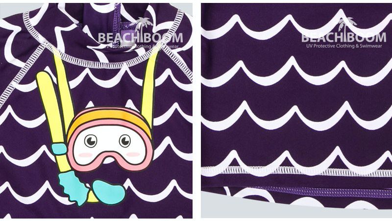 韓國 Beach Boom - UPF50+長袖泳裝/泳衣-潛水小子