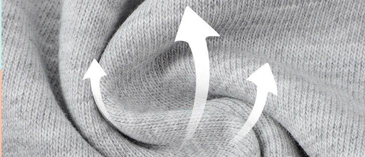 Jumping meters - 圓領棉質長袖上衣/大學T-葉子恐龍-灰色