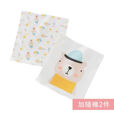 JoyNa - 4件入-嬰兒肚圍 保暖針織大彈力-帽子熊組2入+隨機2件入-16*20cm