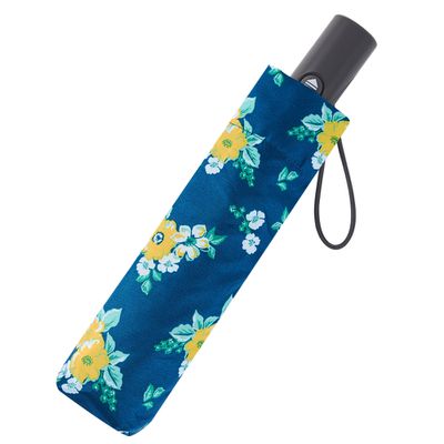 Rainstory - 抗UV個人加大自動傘-沁藍花漾-360g