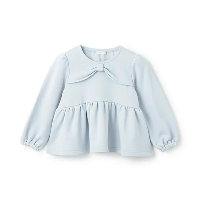 日本 Lycee mine - 胸前蝴蝶結領荷葉上衣-紫