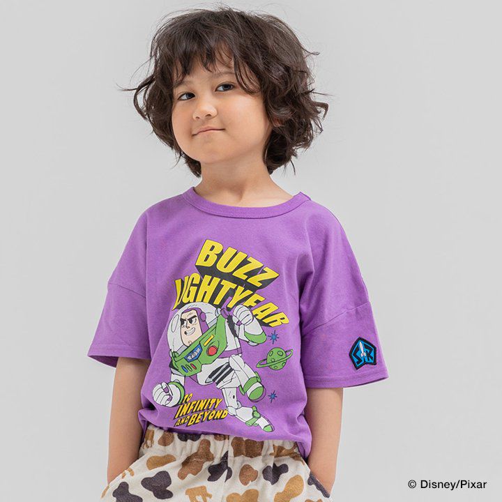 日本 Chil2 - 迪士尼聯名 印花短袖上衣-巴斯光年-白