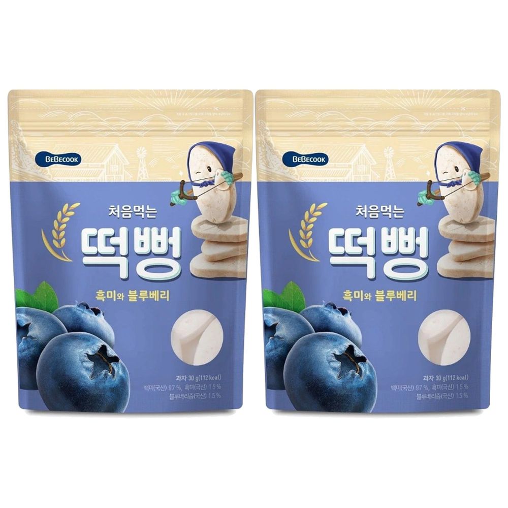 BEBECOOK 寶膳 - 嬰幼兒初食綿綿米餅-兩入組-藍莓*2-1年