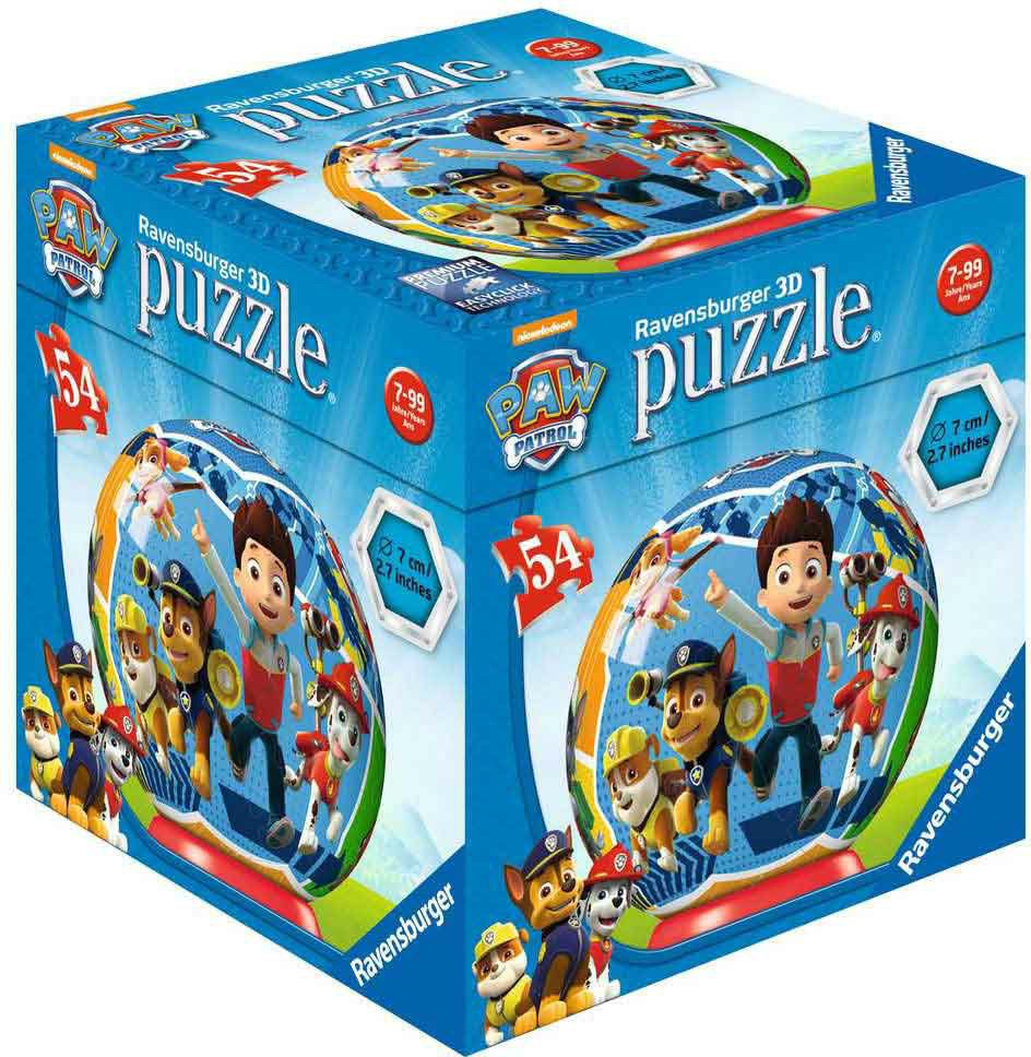 維寶拼圖 - 3D拼圖-汪汪隊球（三款隨機出貨）-55片