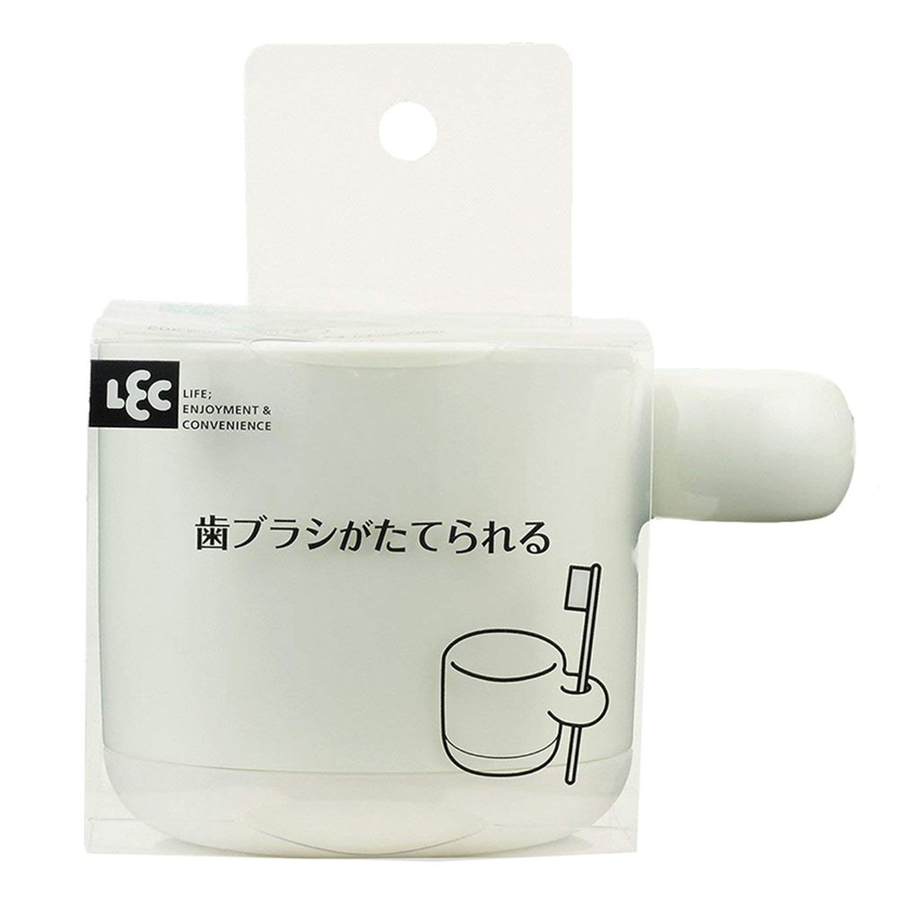日本 LEC - 可立牙刷漱口杯-白-1入
