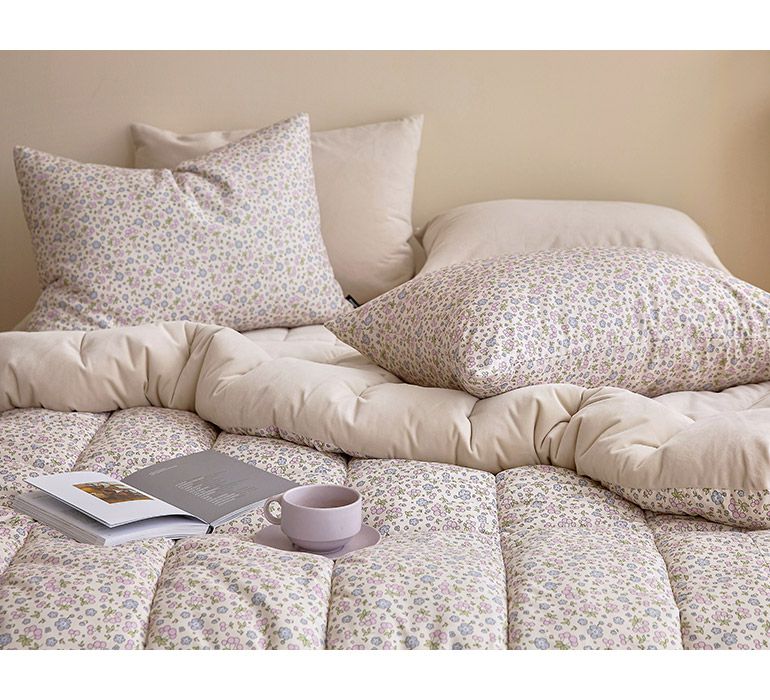 韓國 Maatila - 可水洗超細纖維桃皮感棉被(冬被)-紫莓果花園