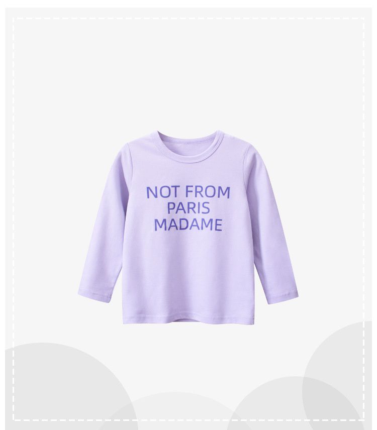 純棉長袖上衣-英文字母-粉色