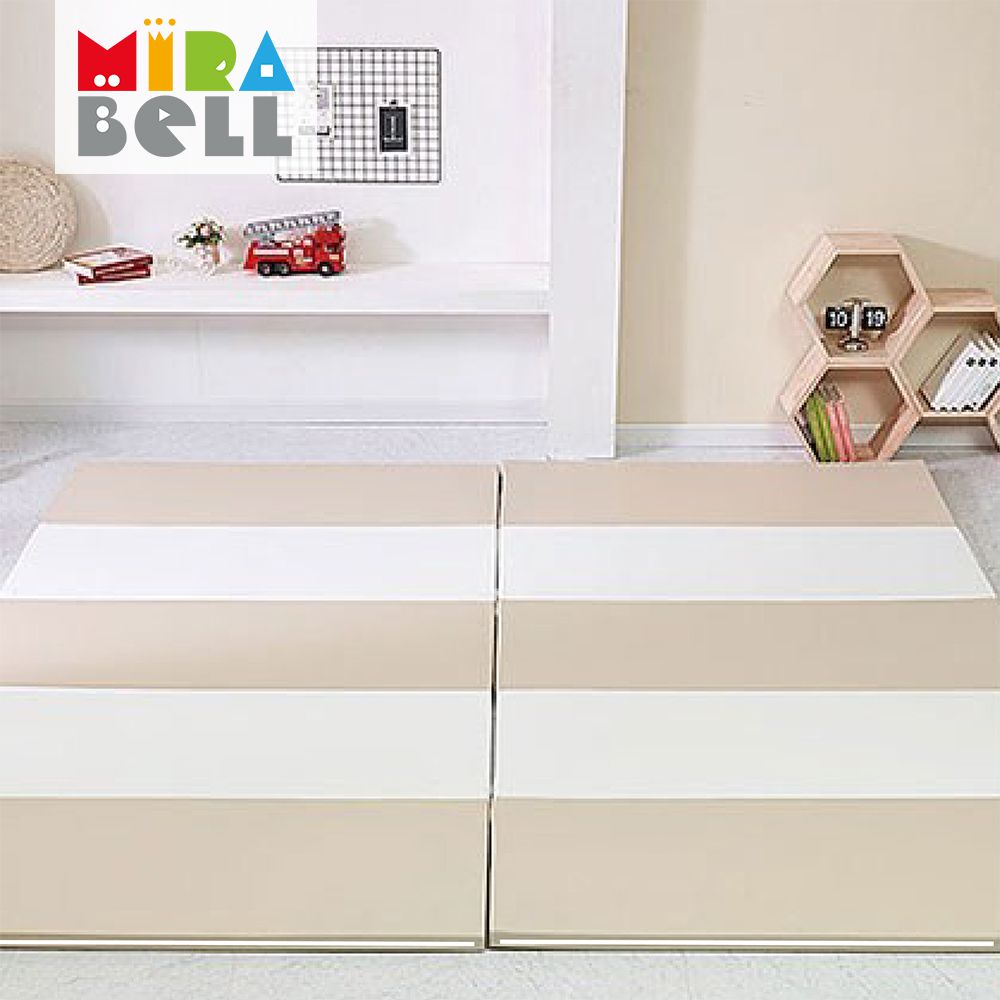 Mirabell - 兒童4cm厚連接地墊/遊戲墊/爬行墊(2入)-奶茶色