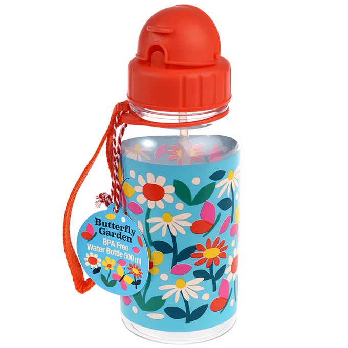 英國 Rex London - 兒童Tritan™吸管水瓶-蝴蝶花園(500ML)