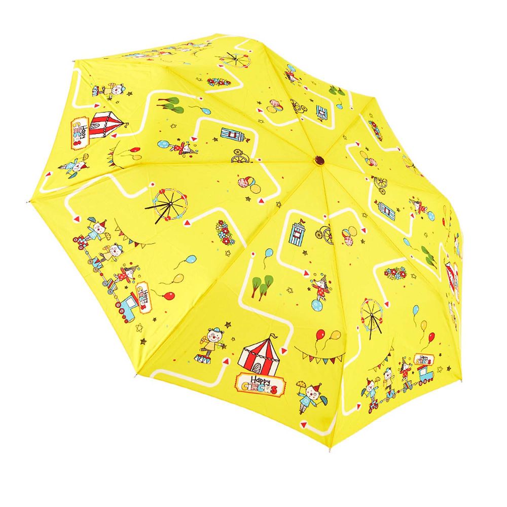 Rainstory - 抗UV隨身自動傘-歡樂馬戲團(黃)-自動開收傘