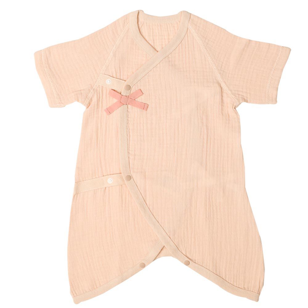 akachan honpo - 7分袖蝴蝶裝-蓬鬆穆斯林綿紗-粉紅色 (50~60cm)