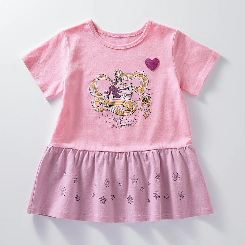 日本千趣會 - 迪士尼天竺棉荷葉衣擺短袖上衣-小叮噹仙子-薄荷