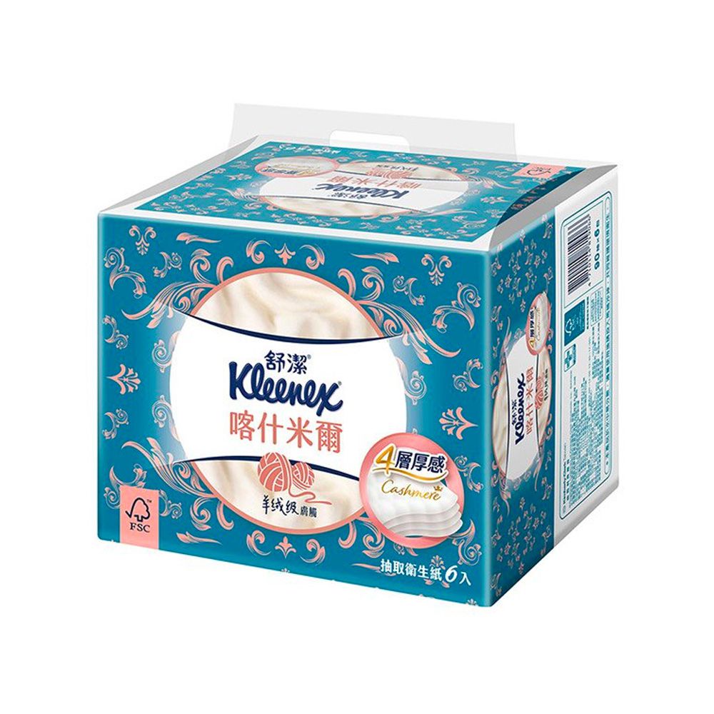 Kleenex 舒潔 - 頂級四層喀什米爾抽取衛生紙 90抽x6包x2串