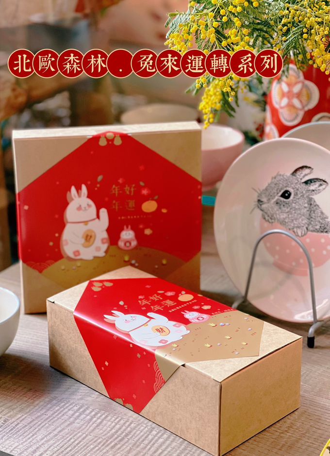 BLOOMINGVILLE - 北歐森林.兔來運轉系列-小碗二入（一藍一粉）： 直徑11.5 x 高6.5 cm  餐盤二入（一藍一粉）： 直徑 21 x 高 2 cm