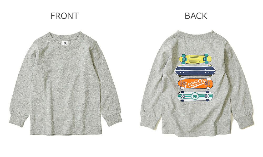 日本 devirock - 純棉 定番百搭印花長T(背面)-倒三角logo-紫