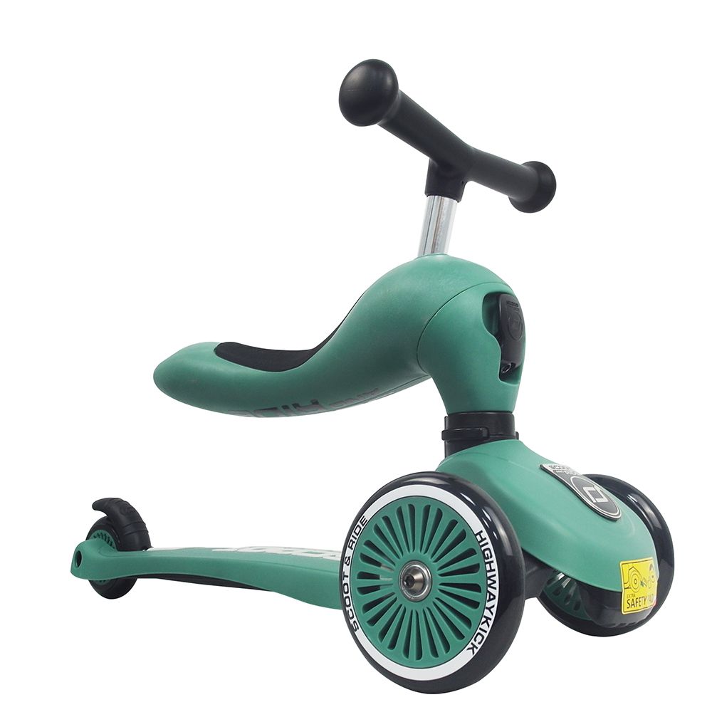奧地利 Scoot & Ride - Kick1 Cool飛滑步車/滑板車-森林綠