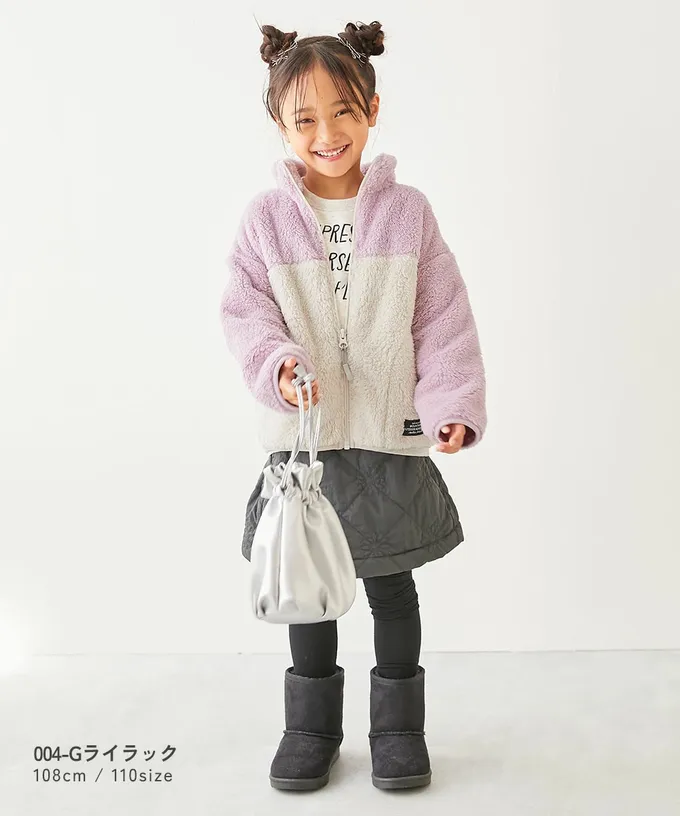 日本 devirock - 配色泰迪熊保暖毛絨外套-白x棕