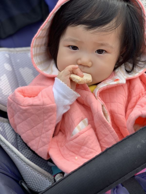 JoyNa - 純棉連帽斗篷保暖外套-米色