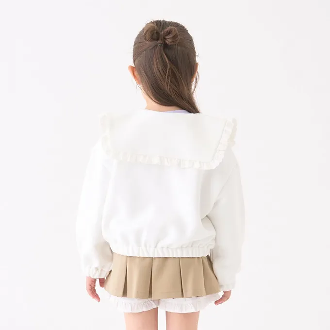 日本 Lycee mine - 可愛水手領荷葉邊外套-藍