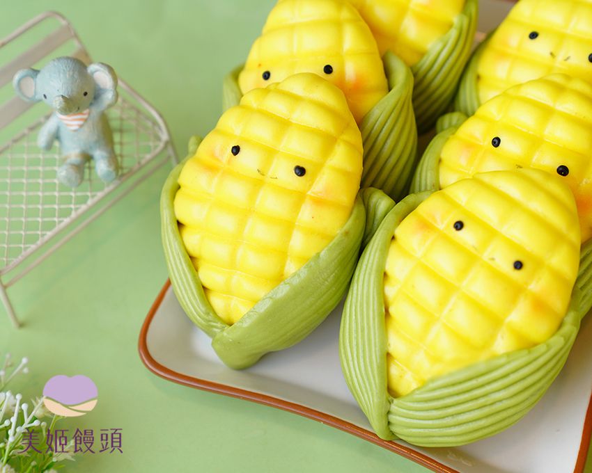 美姬饅頭 - 玉米寶寶鮮乳造型饅頭-40g