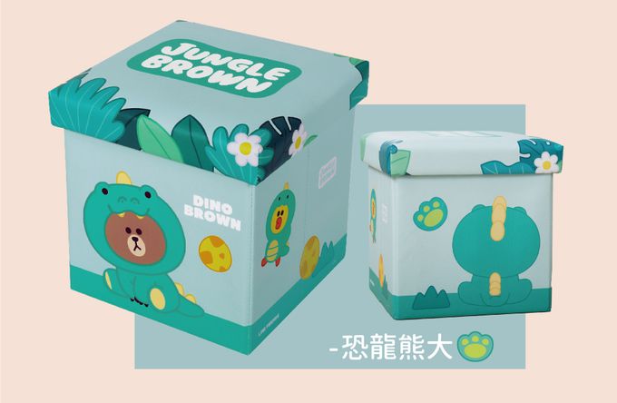 YODA - 福利品 LINE FRIENDS熊大造型收納箱-蜜蜂款