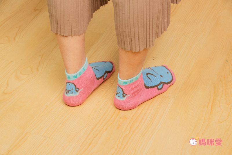 日本 aehwa - 地球的朋友 印花大人襪(媽媽)-花園鰻-水藍 (23~25cm)