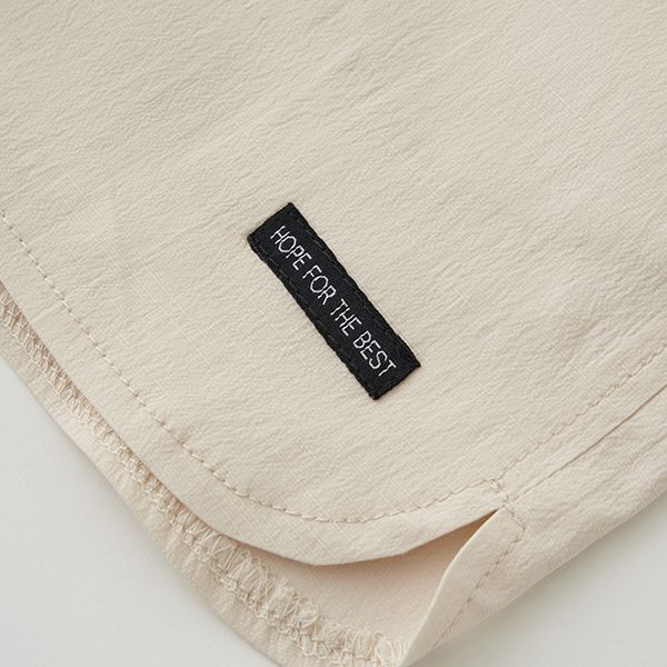 日本 b-ROOM - 側邊圓角休閒純色短褲-炭深灰