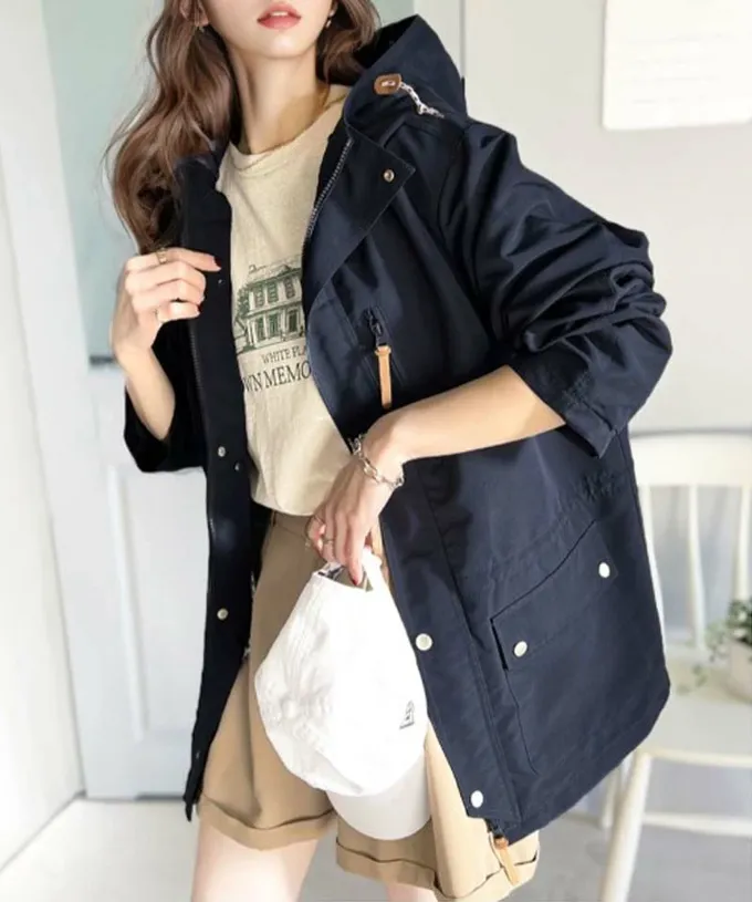 日本 Classical Elf - [熱銷NO.1]  3WAY百搭保暖連帽防風外套-橄欖綠