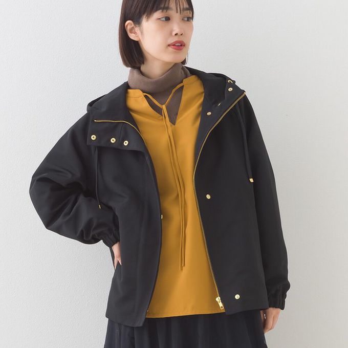 日本 OMNES - [經典款]防潑水派克連帽風衣外套-寶藍