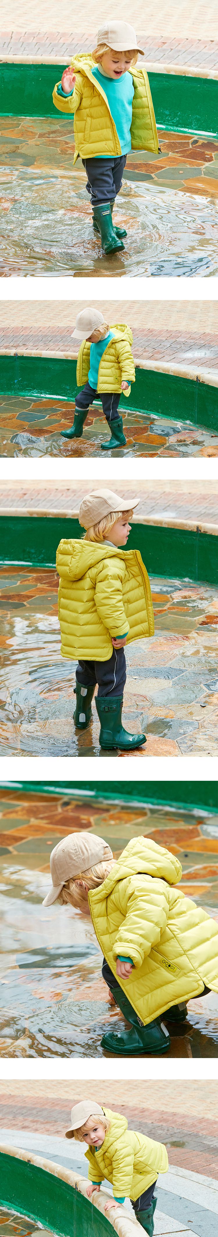 韓國 alfonso - 80/20輕量羽絨外套-黃