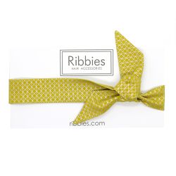 英國 Ribbies - 兒童蝴蝶結髮帶-金色幾何圖型