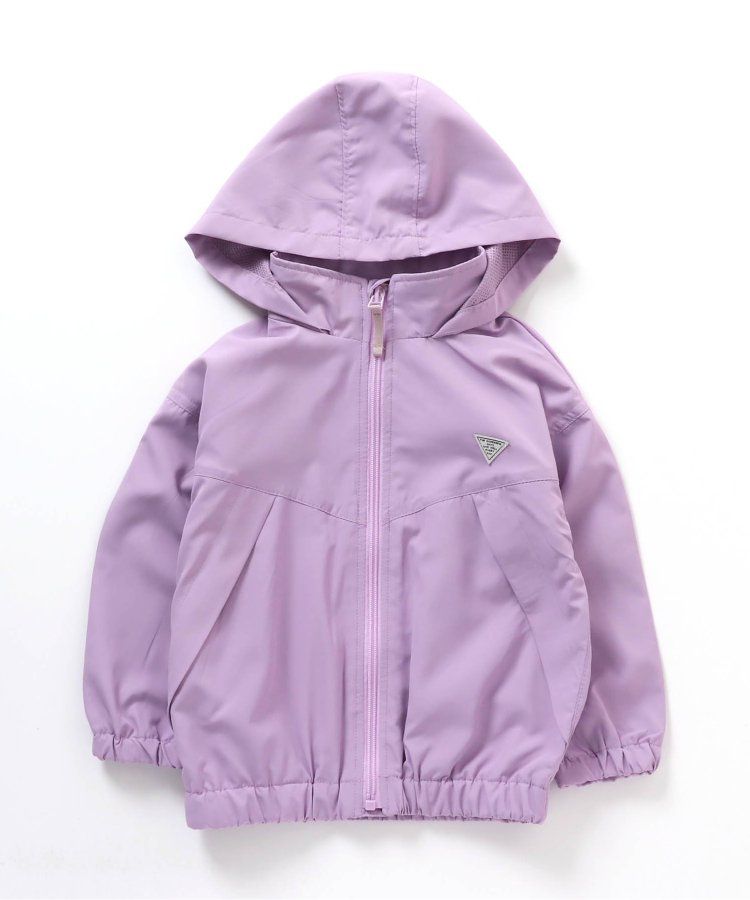 日本 BREEZE - 防潑水繽紛撞色連帽休閒外套-土耳其藍x棕