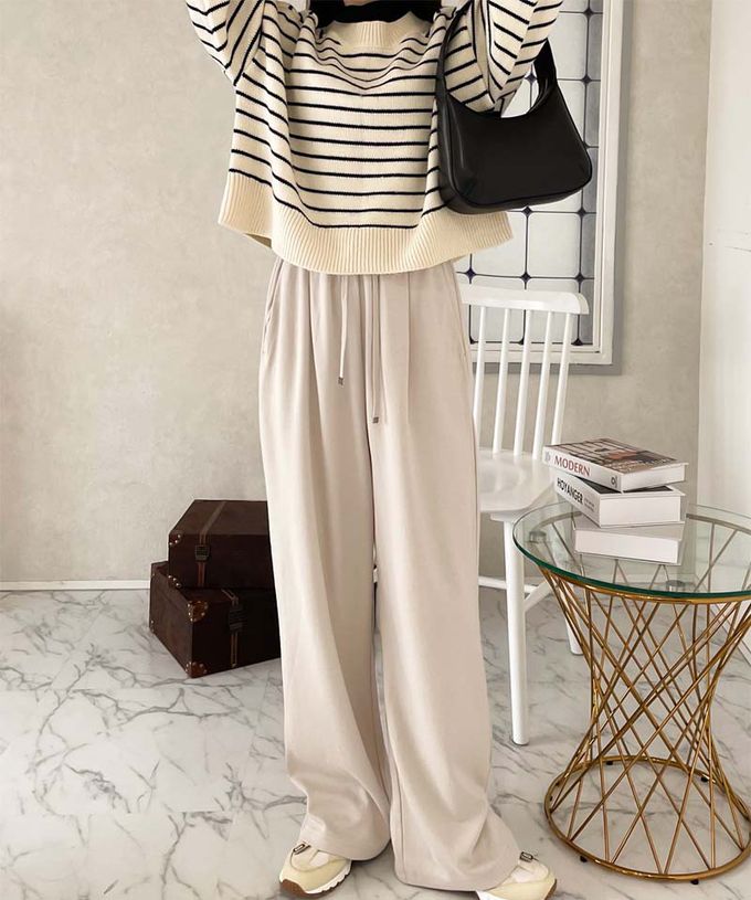 日本 Classical Elf - ＋3度 吸濕保暖裏起毛休閒長褲-棕灰