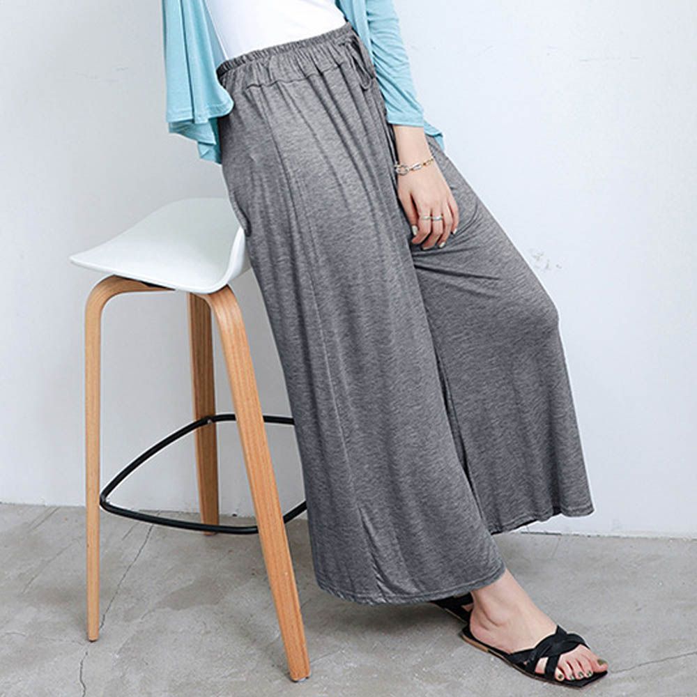 超修飾莫代爾彈力九分褲-深灰色 (F)