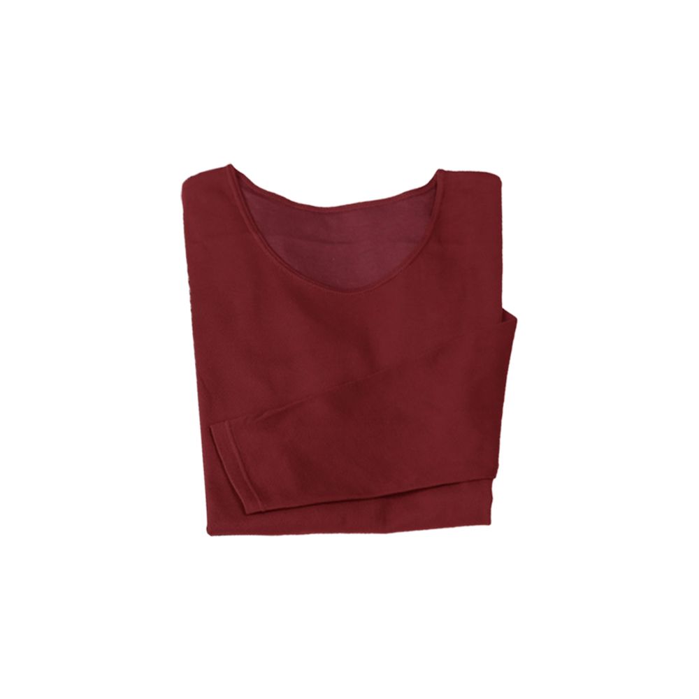 日本製 肌極 八分袖保暖衣(FARRILLO輕薄款)-酒紅色 (M)