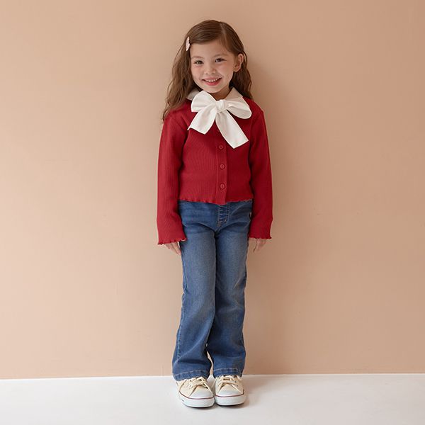 日本 Lycee mine - 下擺波浪百搭鈕扣開襟衫-粉紅