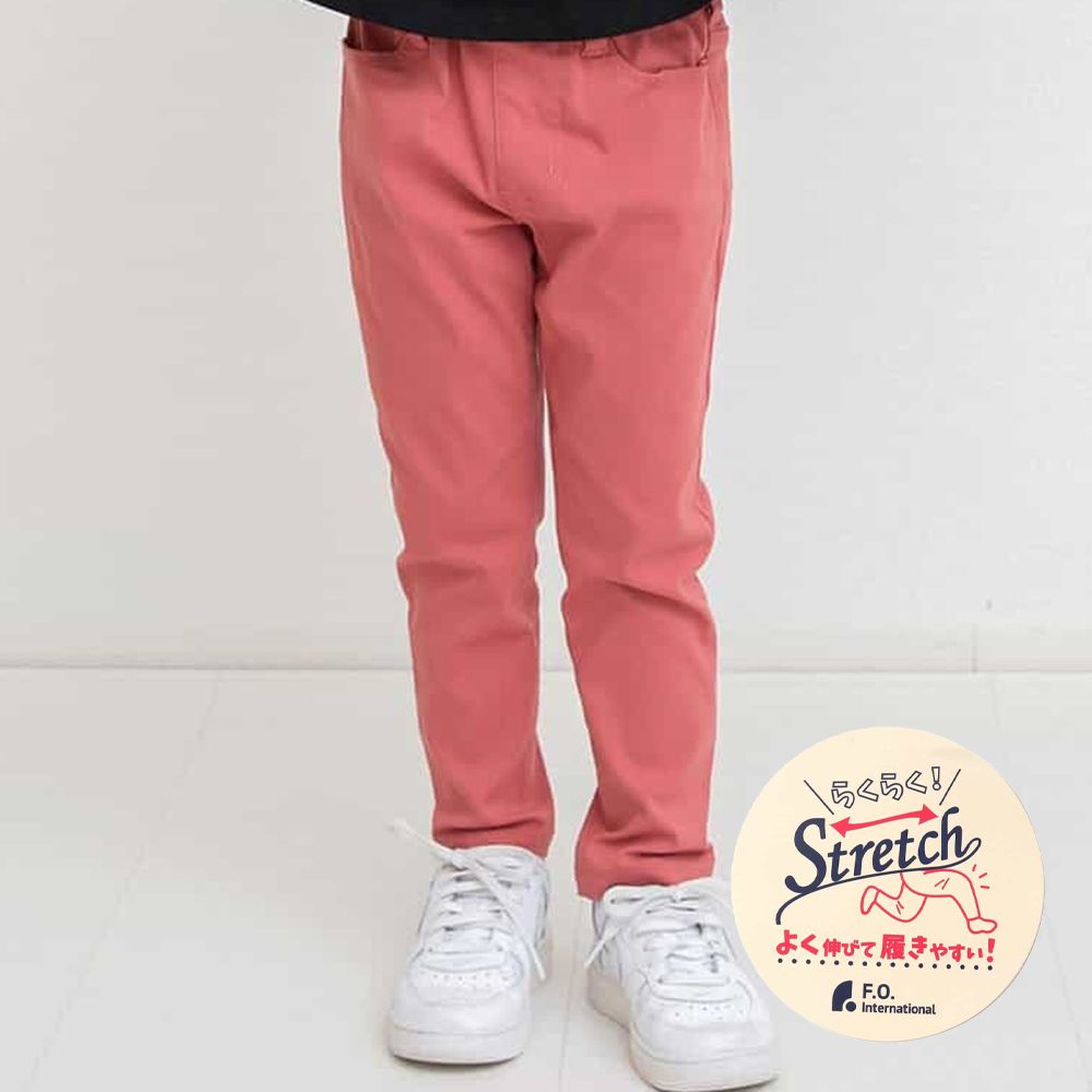 品牌定番 超彈力百搭合身長褲-粉紅