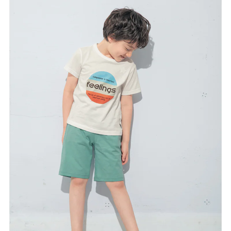 日本千趣會 - GITA 天竺棉印花短T-海洋魚群-薄荷