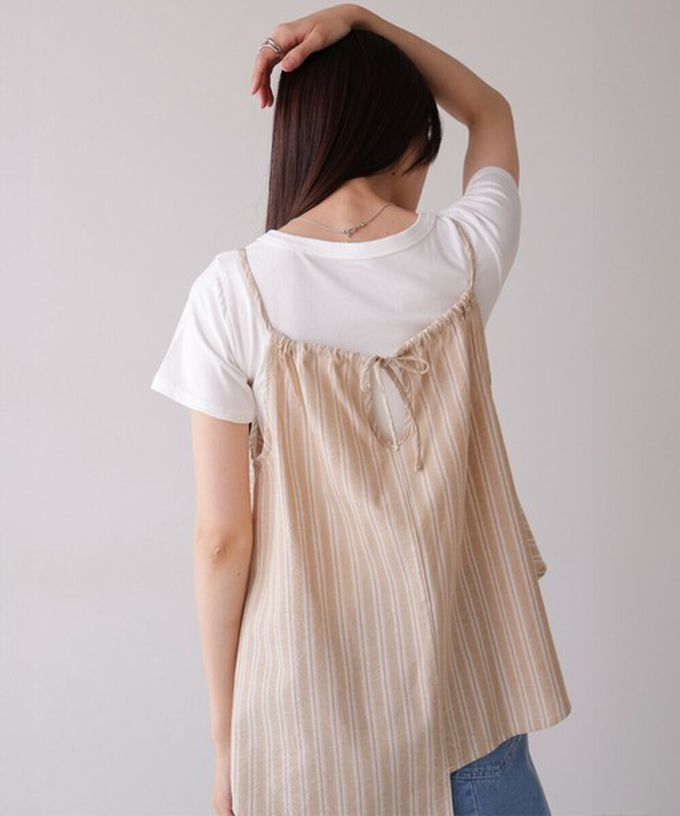 日本 Bab - 簡潔舒適混棉細肩帶長褲套裝-素面-經典黑 (M)