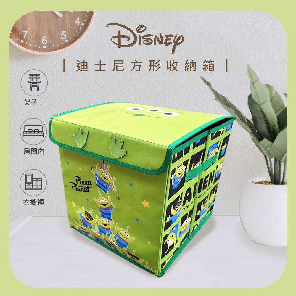 Disney迪士尼-麻布收納箱/方形摺疊收納箱/收納盒-2入組