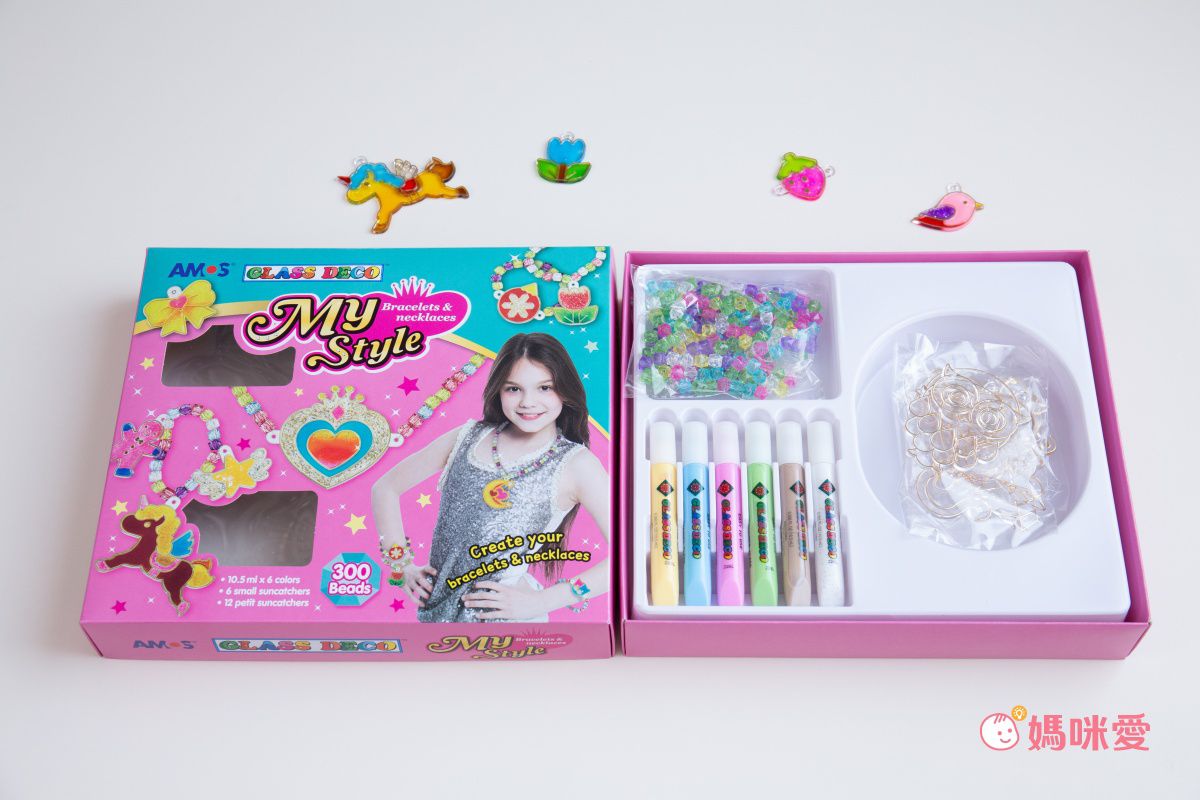 韓國 AMOS - 6色項鍊手鍊主題DIY玻璃彩繪膠