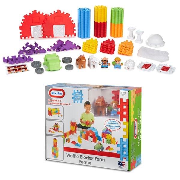 美國 Little Tikes - 鬆餅積木-農場-100PCS