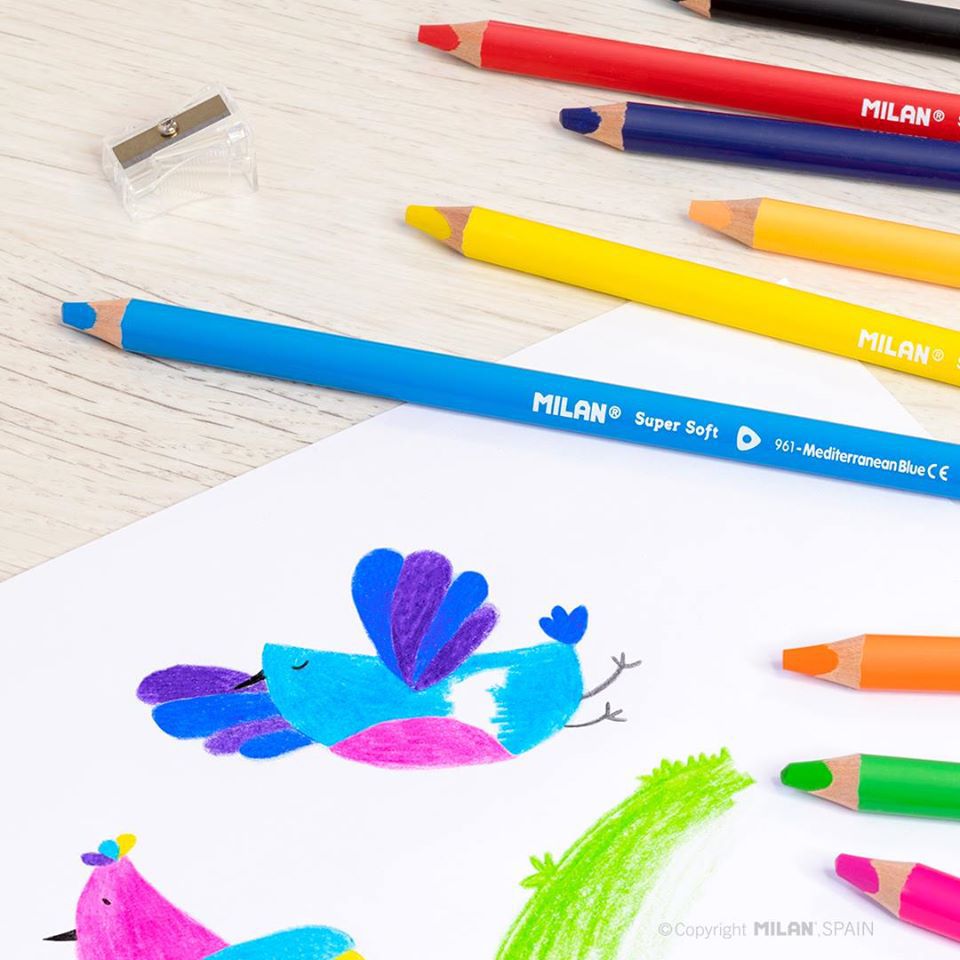 MILAN - 學齡前的第一盒色鉛筆_12色(附削筆器)