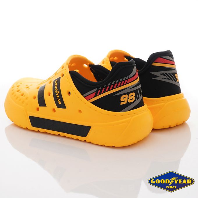 GOODYEAR - 台灣製GOODYEAR後踩水陸洞洞鞋(中小童段)-休閒鞋-黃